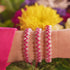 Quartz rose et quartz rose | Or rose | Bracelet double géométrique
